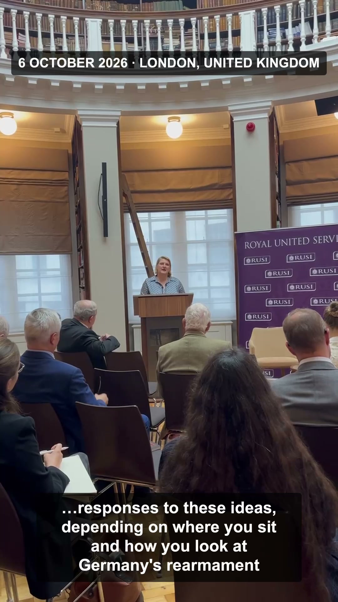 Liana Fix speaking at RUSI in London