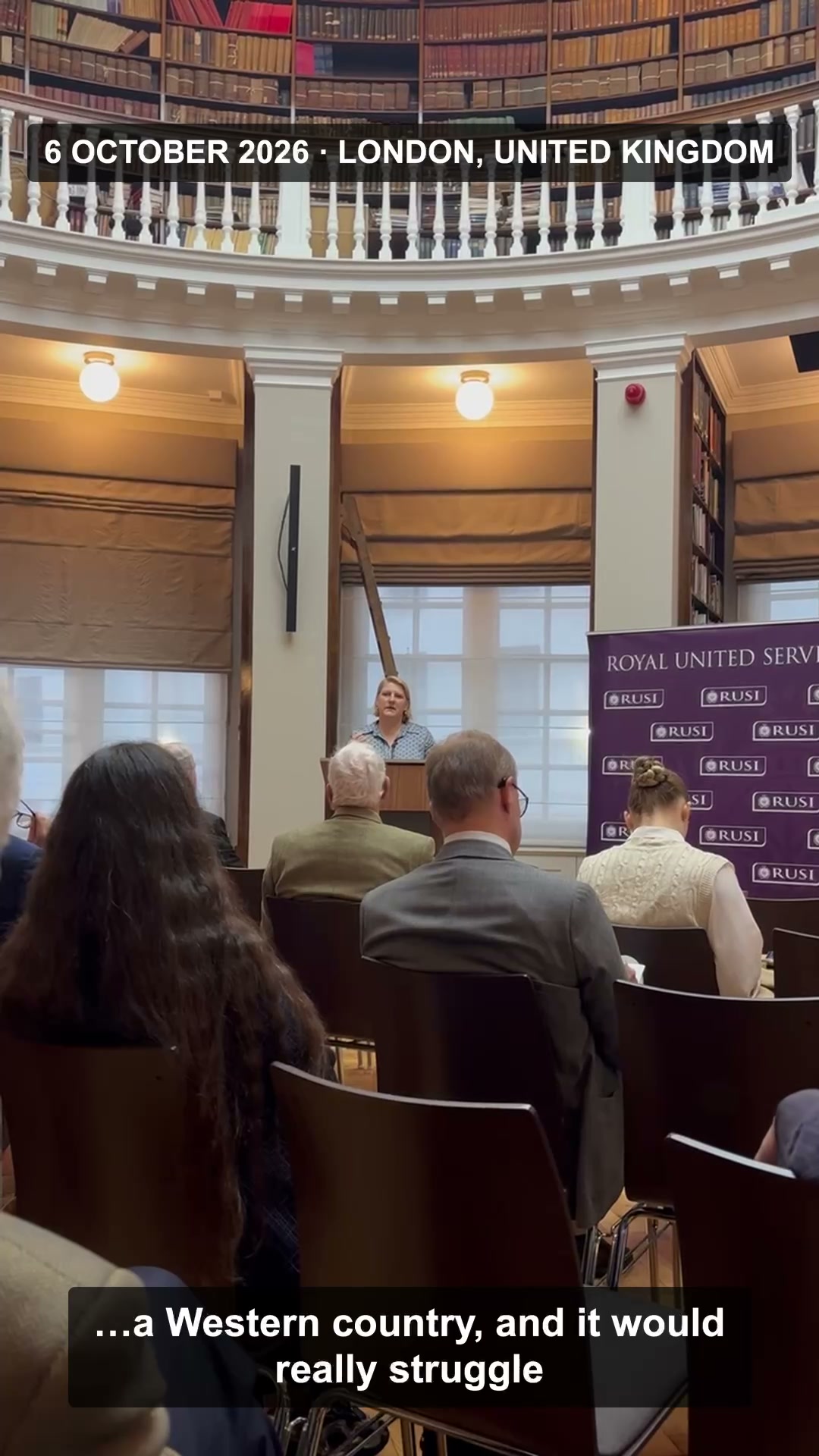 Liana Fix speaking at RUSI in London