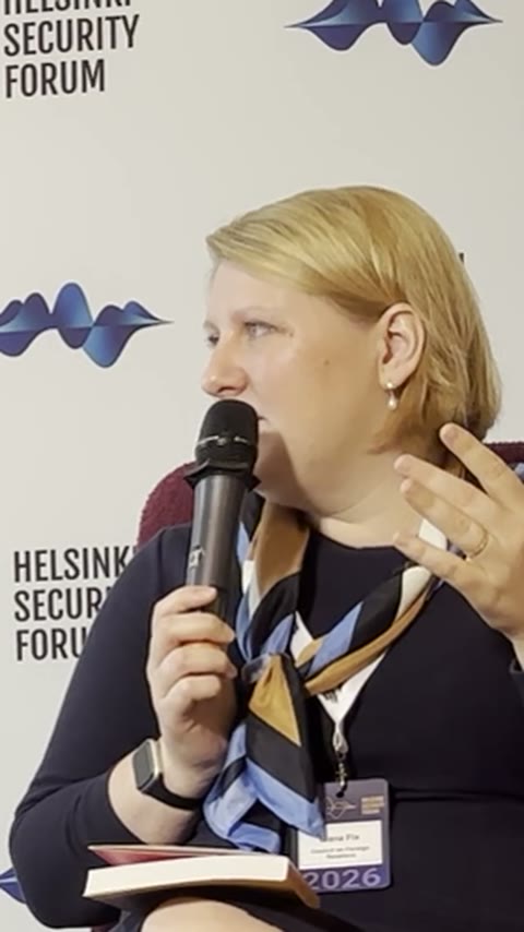Liana Fix speaking at the Helsinki Security Forum