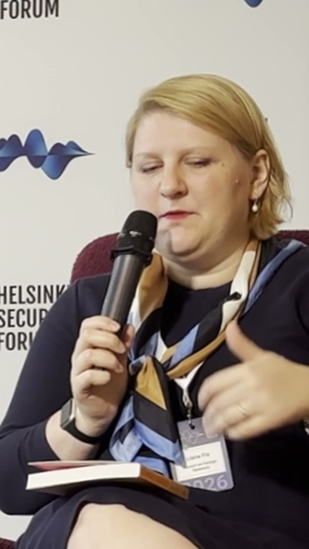 Liana Fix speaking at the Helsinki Security Forum
